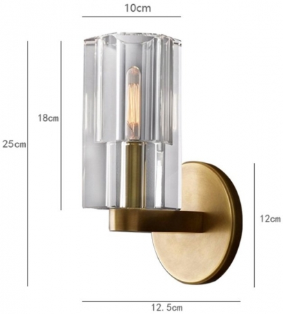 Бра Wall lamp 8816W gold/clear