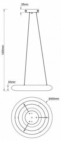 Подвесной светильник Escada Soft 10258/1LED