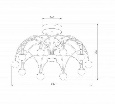 Потолочная люстра Ragno 90035/10  LED черный