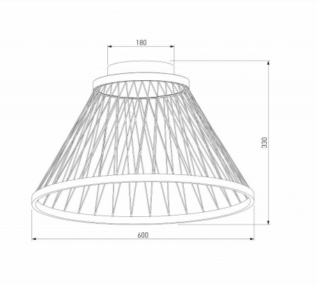 Потолочный светильник Cesta 40019/1 LED коричневый