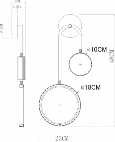 Бра Arte Lamp Holly A1364AP-2PB