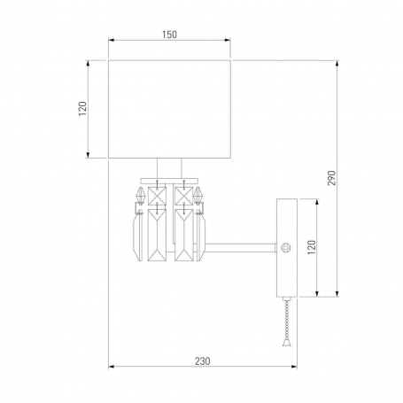 Бра Eurosvet Zaffiro 10099/1 хром