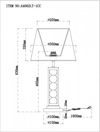 Настольная лампа Arte Lamp Jessica A4062LT-1CC