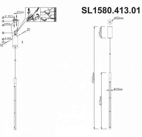 Подвесной светодиодный светильник ST Luce Ralio SL1580.413.01