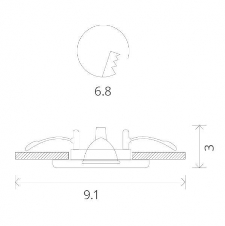 Точечный встраиваемый светильник Arte Lamp Aqua A2024PL-1WH