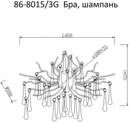Бра 86-8015/3G