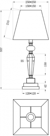 Интерьерная настольная лампа 22-86639TL