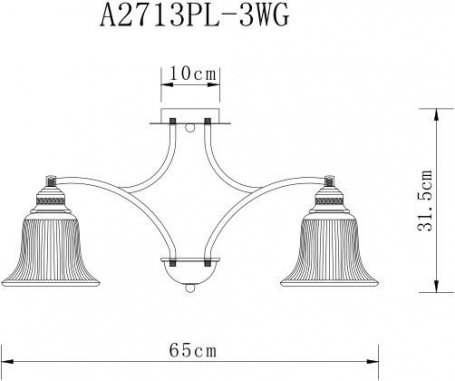 Потолочная люстра Arte Lamp Emma A2713PL-3WG