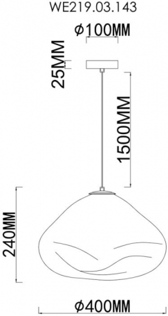 Подвесной светильник Wertmark Isola WE219.03.143