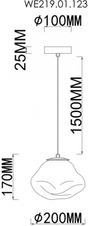 Подвесной светильник Wertmark Isola WE219.01.123