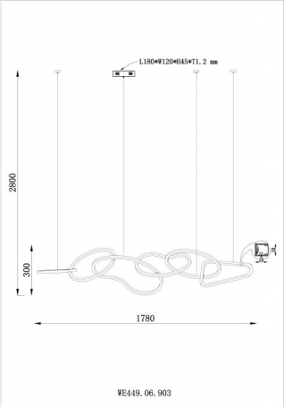 Подвесной светильник Bend LSP-7070