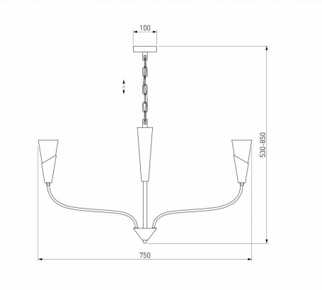Подвесная люстра Eurosvet Rhyton 60167/6 латунь