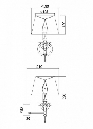 Бра Maytoni House H003WL-01MG