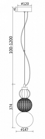 Подвесной светодиодный светильник Maytoni Collar P069PL-L16CH3K