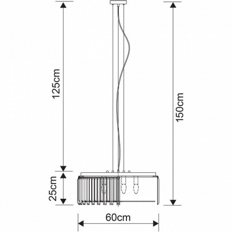 Подвесная люстра Divinare Nova 1223/02 SP-5