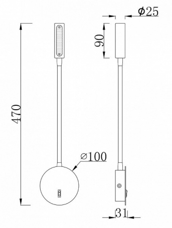 Бра Maytoni Stem C035WL-L3B3K