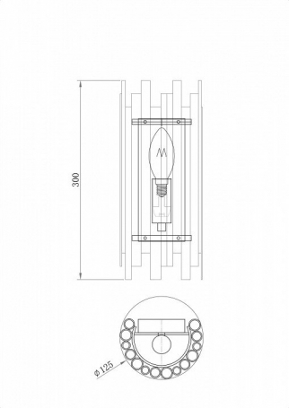 Настенный светильник Maytoni Coliseo MOD136WL-01BS
