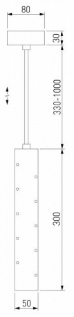Подвесной светодиодный светильник Elektrostandard Bong 50214/1 Led золото a055667