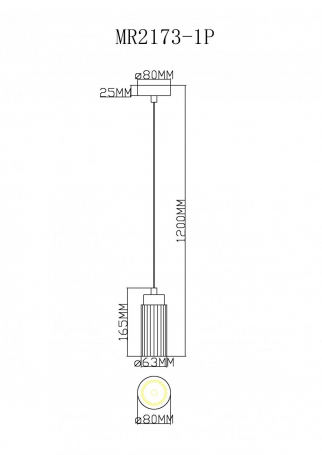 Подвесной светильник Alex MR2173-1P