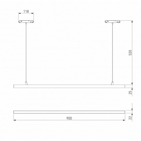 Подвесной трековый светодиодный светильник Elektrostandard Slim Magnetic Milo 85105/01 30W 4000K черный a064802
