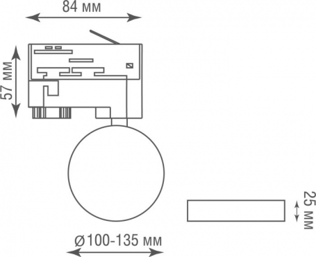 Трековый светильник Luna DL18791R24N1B Track