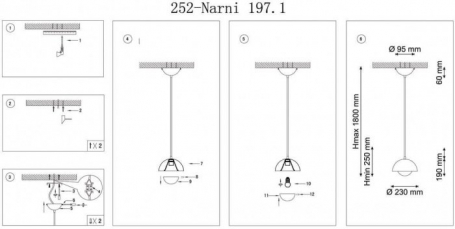 Подвесной светильник Lucia Tucci Narni 197.1 Bianco