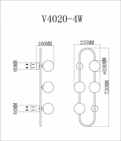 Бра Moderli Krona V4020-4W