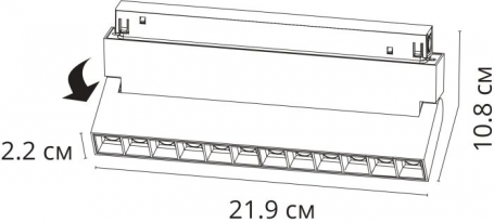 Трековый светодиодный светильник Arte Lamp Linea A4668PL-1BK