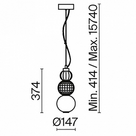 Подвесной светильник Collar P069PL-L16G3K