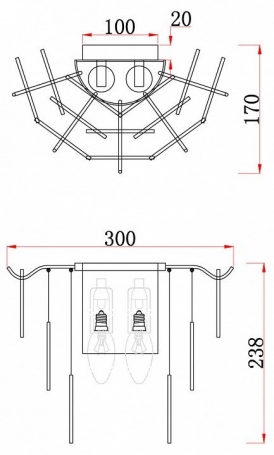 Настенный светильник Freya Porto FR5104WL-02BS