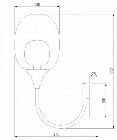 Бра Spritz 70218/1 латунь