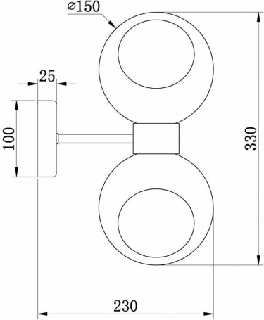 Бра Bony FR5394WL-02BS
