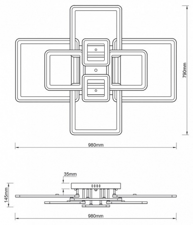 Потолочная люстра Escada Plain 10286/8LED