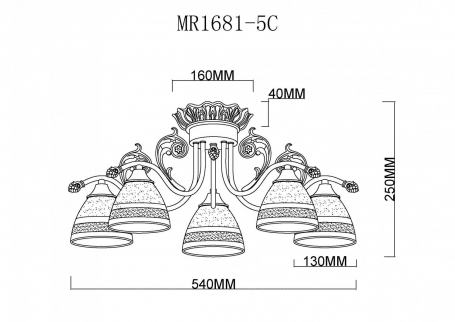 Потолочная люстра MyFar Nile MR1681-5C