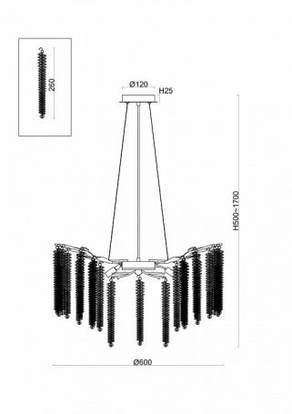 Подвесная люстра Rivoli Cathy 5106-305 Б0055513