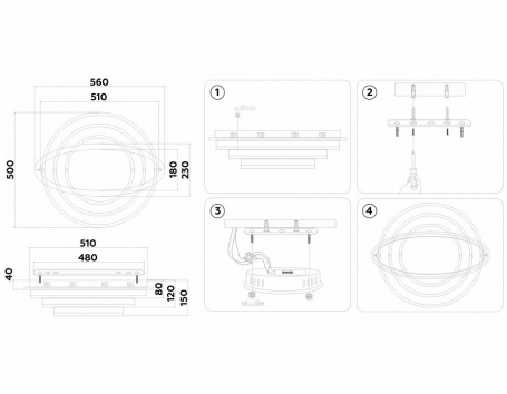 Потолочная люстра Acrylica Disk FA8522