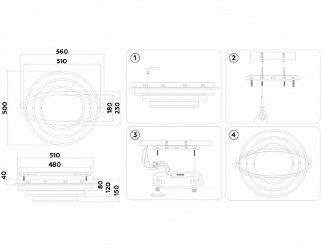 Офисная настольная лампа  NLED-508-7W-BK