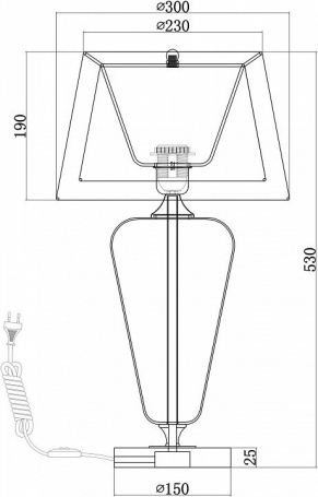 Интерьерная настольная лампа Maytoni Verre Z005TL-01CH