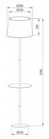 Торшер Arte Lamp Connor A2102PN-1WH