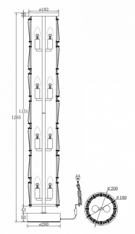 Настенный светильник Belfast Skipton 2295-60 BR