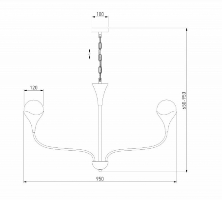 Подвесная люстра Eurosvet Calyx 60169/8 никель