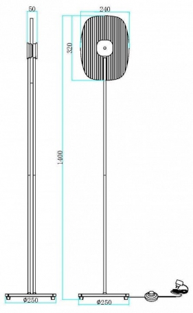 Торшер Eclipse MOD152FL-L1BK