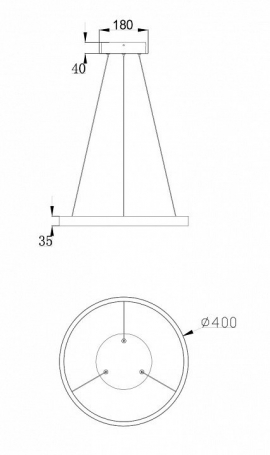Подвесной светодиодный светильник Maytoni Rim MOD058PL-L22W4K