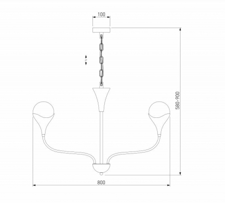 Подвесная люстра Eurosvet Calyx 60169/8 никель