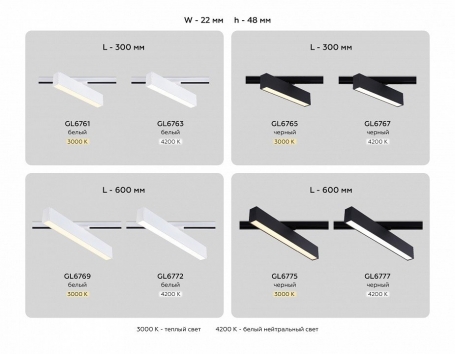 Трековый светильник Track System GL6775