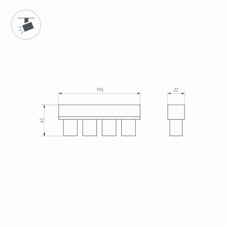 Трековый светильник Arlight для магнитного шинопровода MAG-ORIENT-KRATER-L195-12W Warm3000 035582