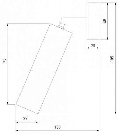 Спот Eurosvet Pin 20133/1 LED белый/черный