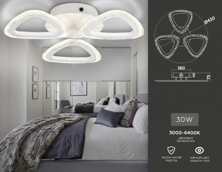 Потолочная люстра Ambrella light ACRYLICA FA4508