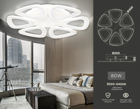 Потолочная люстра Ambrella light ACRYLICA FA4518