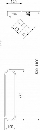Подвесной светильник Eurosvet Spire 90269/1 черный/золото